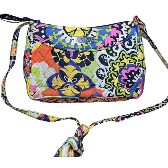 Vera Bradley Handbags - Vera Bradley Crossbody Rio Multi Color Spring Summer Zip Closure One Side Pocket